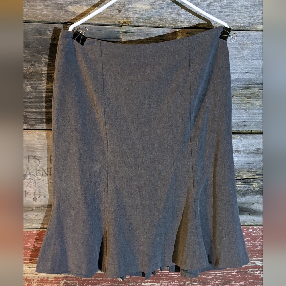 Gray knee length skirt